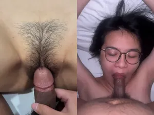 Nắc em học sinh chubby kính cận ra nước phê đê mê